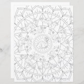 Niedlich Dinosaur Mandala Kids Coloring Page (Vorne/Hinten)
