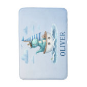 Niedlich Dinosaur Nautical Captain Personalisiert Badematte (Vorderseite Vertikal)