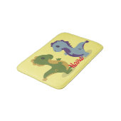 Niedlich Dinosaur Pair Thunder_Cove Badematte (Schrägansicht)