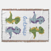 Niedlich Dinosaur Pair Thunder_Cove Decke (Vorderseite)