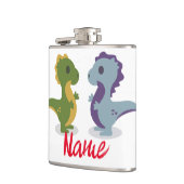 Niedlich Dinosaur Pair Thunder_Cove Flachmann (Links)