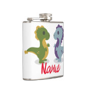 Niedlich Dinosaur Pair Thunder_Cove Flachmann (Rechts)