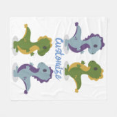 Niedlich Dinosaur Pair Thunder_Cove Fleecedecke (Vorderseite (Horizontal))