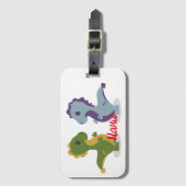 Niedlich Dinosaur Pair Thunder_Cove Gepäckanhänger (Vorderseite Vertikal)