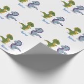 Niedlich Dinosaur Pair Thunder_Cove Geschenkpapier (Ecke)