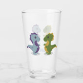 Niedlich Dinosaur Pair Thunder_Cove Glas (Rückseite)