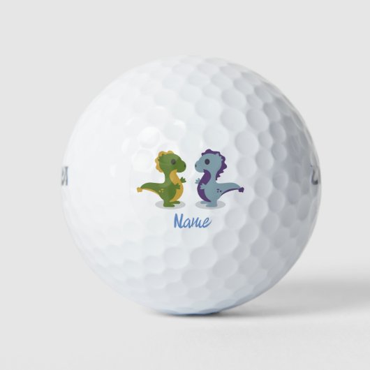 Niedlich Dinosaur Pair Thunder_Cove Golfball (Vorderseite)