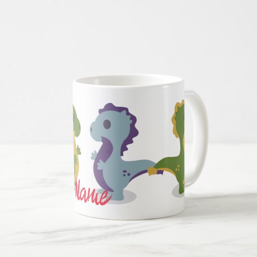 Niedlich Dinosaur Pair Thunder_Cove Kaffeetasse (VorderseiteRechts)