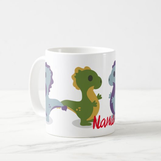Niedlich Dinosaur Pair Thunder_Cove Kaffeetasse (Vorderseite Links)