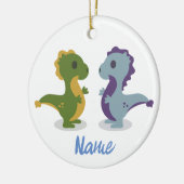 Niedlich Dinosaur Pair Thunder_Cove Keramik Ornament (Links)