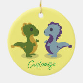 Niedlich Dinosaur Pair Thunder_Cove Keramik Ornament (Hinten)