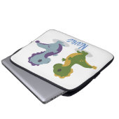 Niedlich Dinosaur Pair Thunder_Cove Laptopschutzhülle (Vorne Knopf)