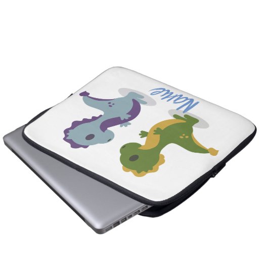 Niedlich Dinosaur Pair Thunder_Cove Laptopschutzhülle (Vorne Knopf)