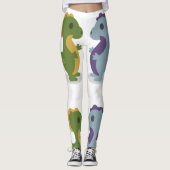 Niedlich Dinosaur Pair Thunder_Cove Leggings (Vorderseite)