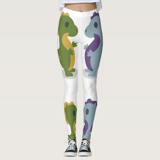 Niedlich Dinosaur Pair Thunder_Cove Leggings (Vorderseite)