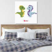 Niedlich Dinosaur Pair Thunder_Cove Leinwanddruck (Insitu (Schlafzimmer))