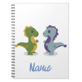 Niedlich Dinosaur Pair Thunder_Cove Notizblock (Vorderseite)