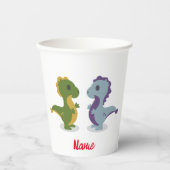 Niedlich Dinosaur Pair Thunder_Cove Pappbecher (Vorderseite)