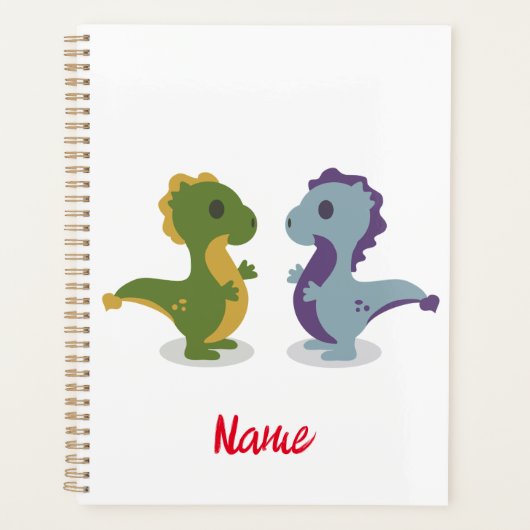 Niedlich Dinosaur Pair Thunder_Cove Planer (Vorderseite)