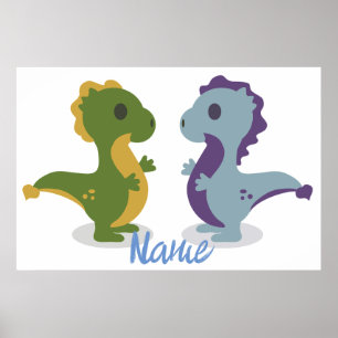 Niedlich Dinosaur Pair Thunder_Cove Poster