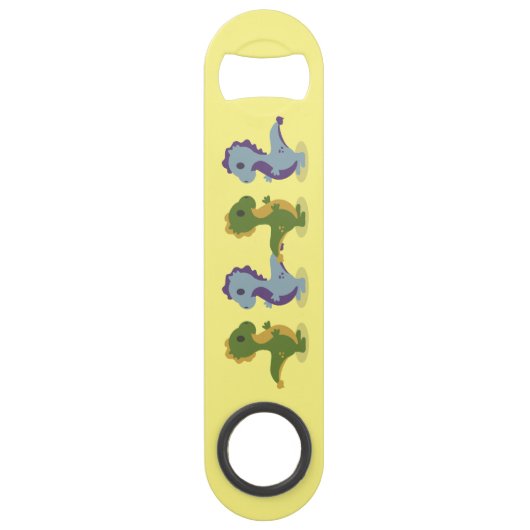 Niedlich Dinosaur Pair Thunder_Cove Speed Flaschenöffner (Rückseite)