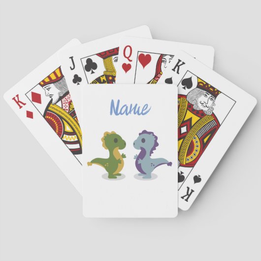 Niedlich Dinosaur Pair Thunder_Cove Spielkarten (Rückseite)