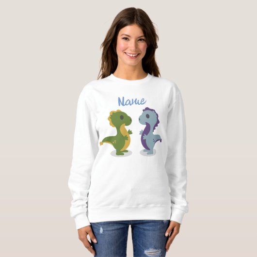 Niedlich Dinosaur Pair Thunder_Cove Sweatshirt (Vorne ganz)