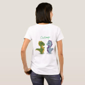 Niedlich Dinosaur Pair Thunder_Cove T-Shirt (Schwarz voll)