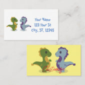 Niedlich Dinosaur Pair Thunder_Cove Visitenkarte (Vorne/Hinten)