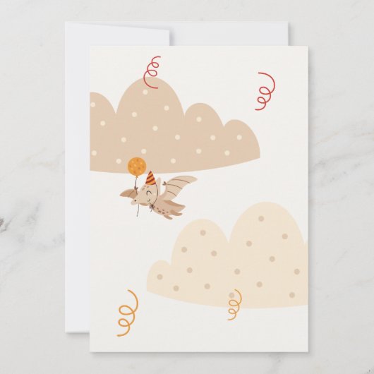 Niedlich Dinosaur Party Tiere Kindergeburtstag Einladung (Rückseite)