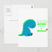 Niedlich Dinosaur RAWR Postkarte (Vorne/Hinten)