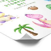 Niedlich Dinosaur Spinosaur Geburtstagsparty Poster (Ecke)