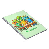 Niedlich Dinosaur Spiral Journal Notizblock (Rechte Seite)