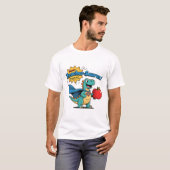 Niedlich Dinosaur Superhero Teacher Geschenk T-Shirt (Vorne ganz)