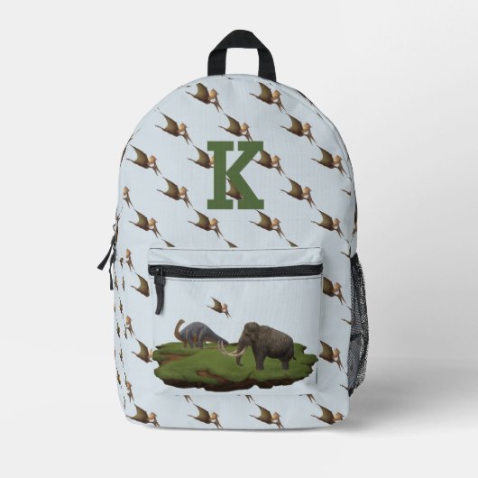 Niedlich Dinosaur Themed Bedruckter Rucksack (Vorderseite)