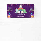 Niedlich Dinosaur Unicorn Regenbogen Ballon Geburt Banner (InSitu)