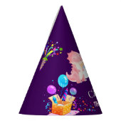 Niedlich Dinosaur Unicorn Regenbogen Baloon Geburt Partyhütchen (Links)