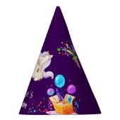 Niedlich Dinosaur Unicorn Regenbogen Baloon Geburt Partyhütchen (Rechts)