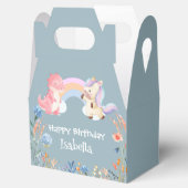Niedlich Dinosaur Unicorn Regenbogen Blume Geburts Geschenkschachtel (Geöffnet)