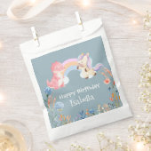 Niedlich Dinosaur Unicorn Regenbogen Blume Geburts Geschenktütchen (Ausgeschnitten)