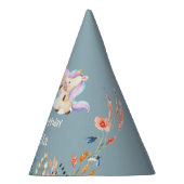 Niedlich Dinosaur Unicorn Regenbogen Blume Geburts Partyhütchen (Rechts)