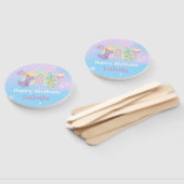 Niedlich Dinosaur Unicorn Regenbogenballon Geburts Fächer (Non-assembled)