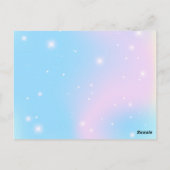 Niedlich Dinosaur Unicorn Regenbogenballon Geburts Postkarte (Rückseite)