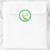 Niedlich Dinosaur Vielen Dank Runder Aufkleber (Tasche)