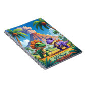 Niedlich Dinosaur Volcano-Notebook - bearbeitbarer Notizblock (Rechte Seite)