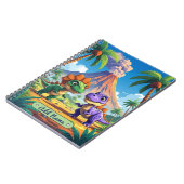 Niedlich Dinosaur Volcano-Notebook - bearbeitbarer Notizblock (Linke Seite)
