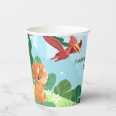 Niedlich Dinosaurier 1. Geburtstag Dino Party Pappbecher (Vorderseite)