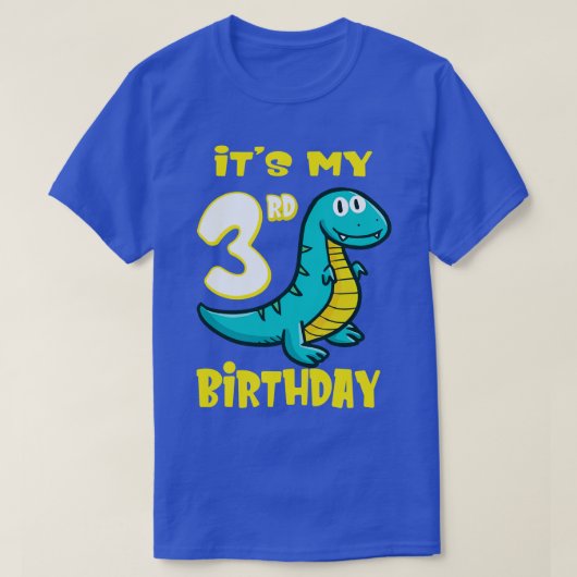 Niedlich Dinosaurier 3. Geburtstag Shirt Boys (Design vorne)