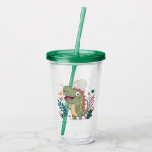 Niedlich Dinosaurier Acryltrinkbecher (Rückseite)