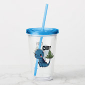 Niedlich Dinosaurier Acryltrinkbecher (Rückseite)